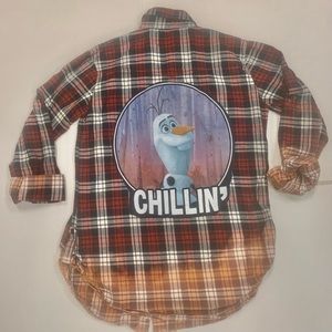 Upcycle Flannel With Olaf
